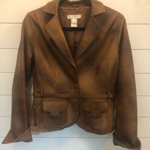 Cognac Leather Jacket